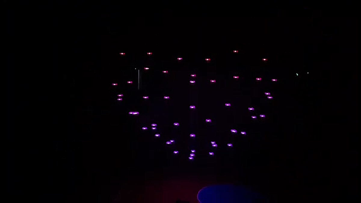 3D空間藝術:無人機群飛匯演